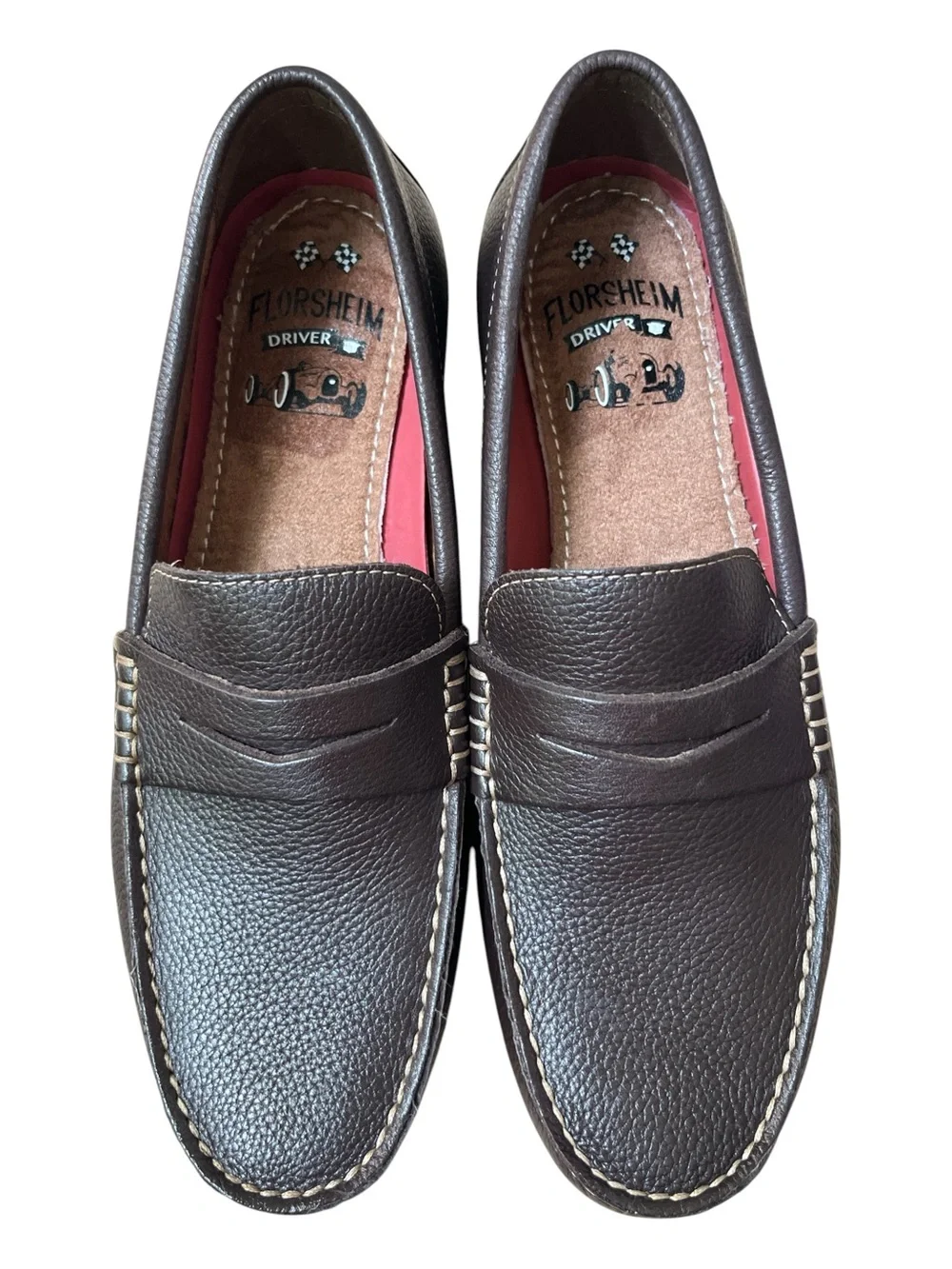 Florsheim Throttle Penny Loafers Brown Leather Men's Size 9.5 New in Box